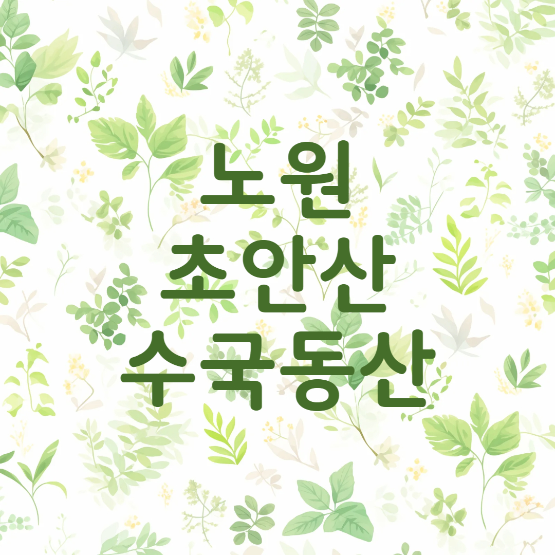 서울 노원 초안산 수국동산