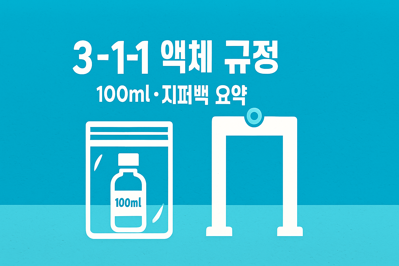 액체 3-1-1 규정 한눈에 인포그래픽