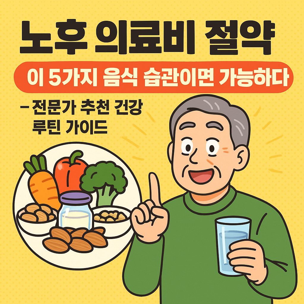 노후 의료비 절약, 이 5가지 음식 습관이면 가능하다 – 전문가 추천 건강 루틴 가이드
