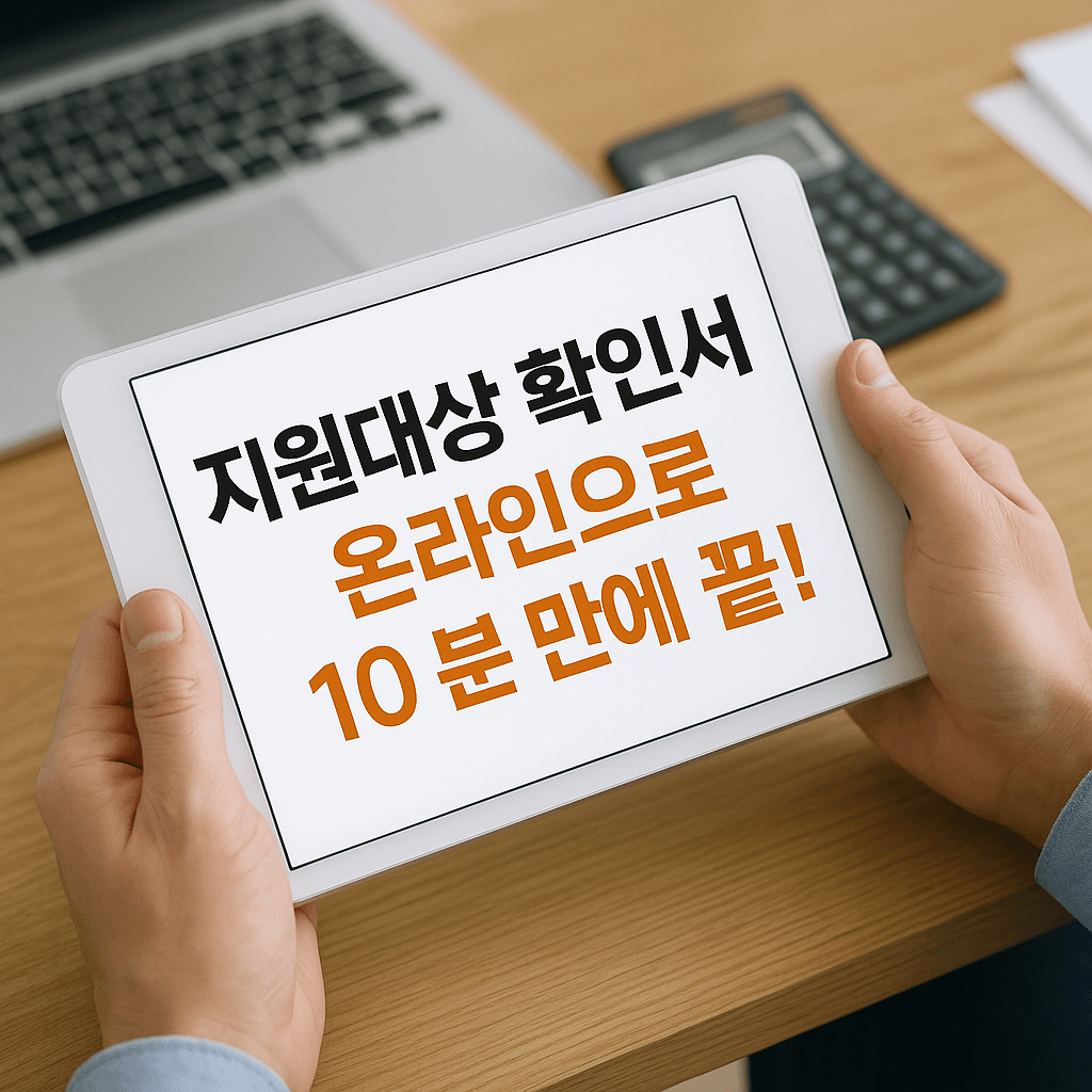 소상공인 지원대상 확인서 발급