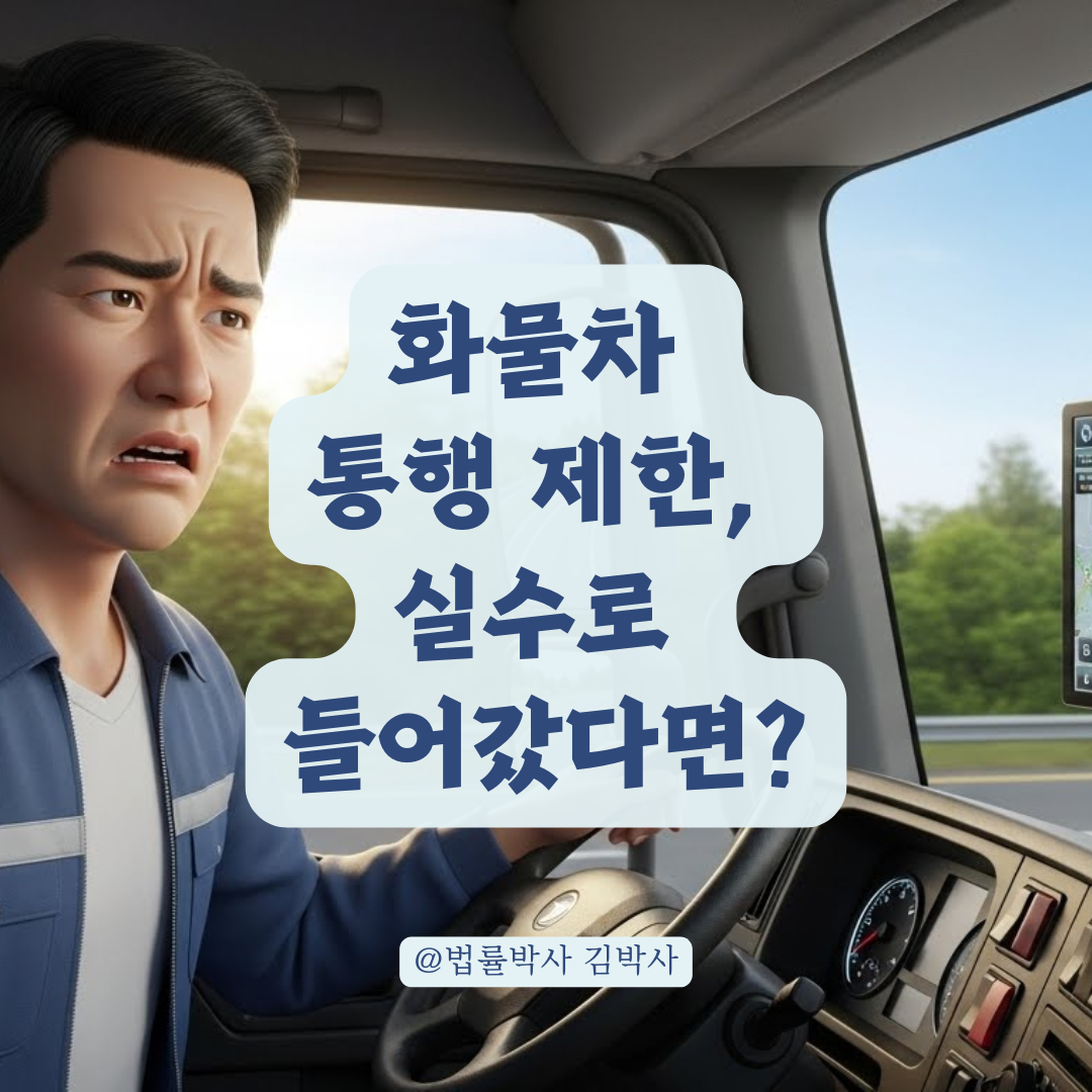 화물차 통행 제한 구역 차량별 단속 카메라 촬영 기준과 과태료