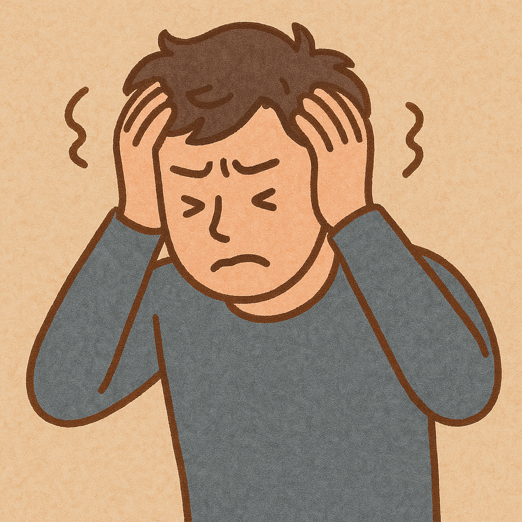 머리를 감싸는 남성 이미지