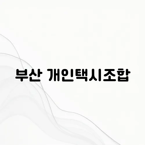 부산 개인택시조합