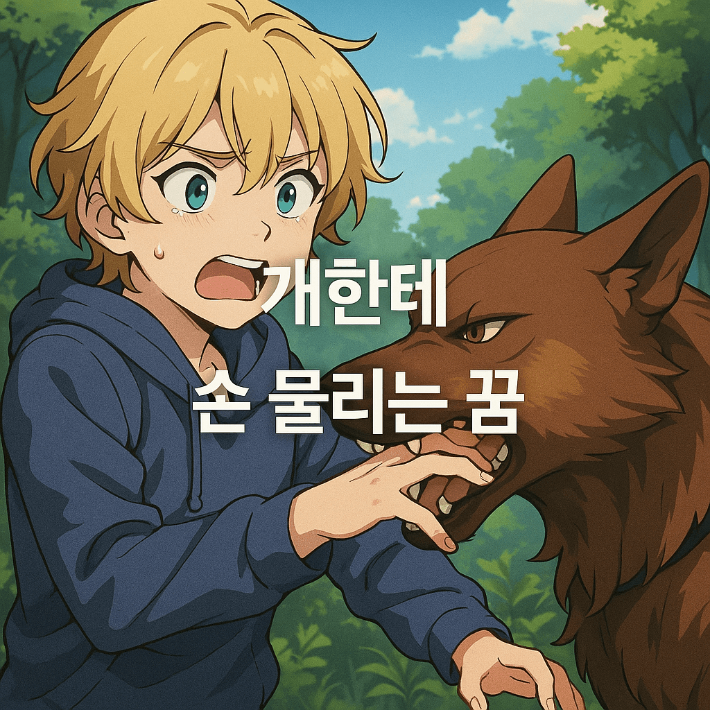 개한테 손 물리는 꿈 해몽