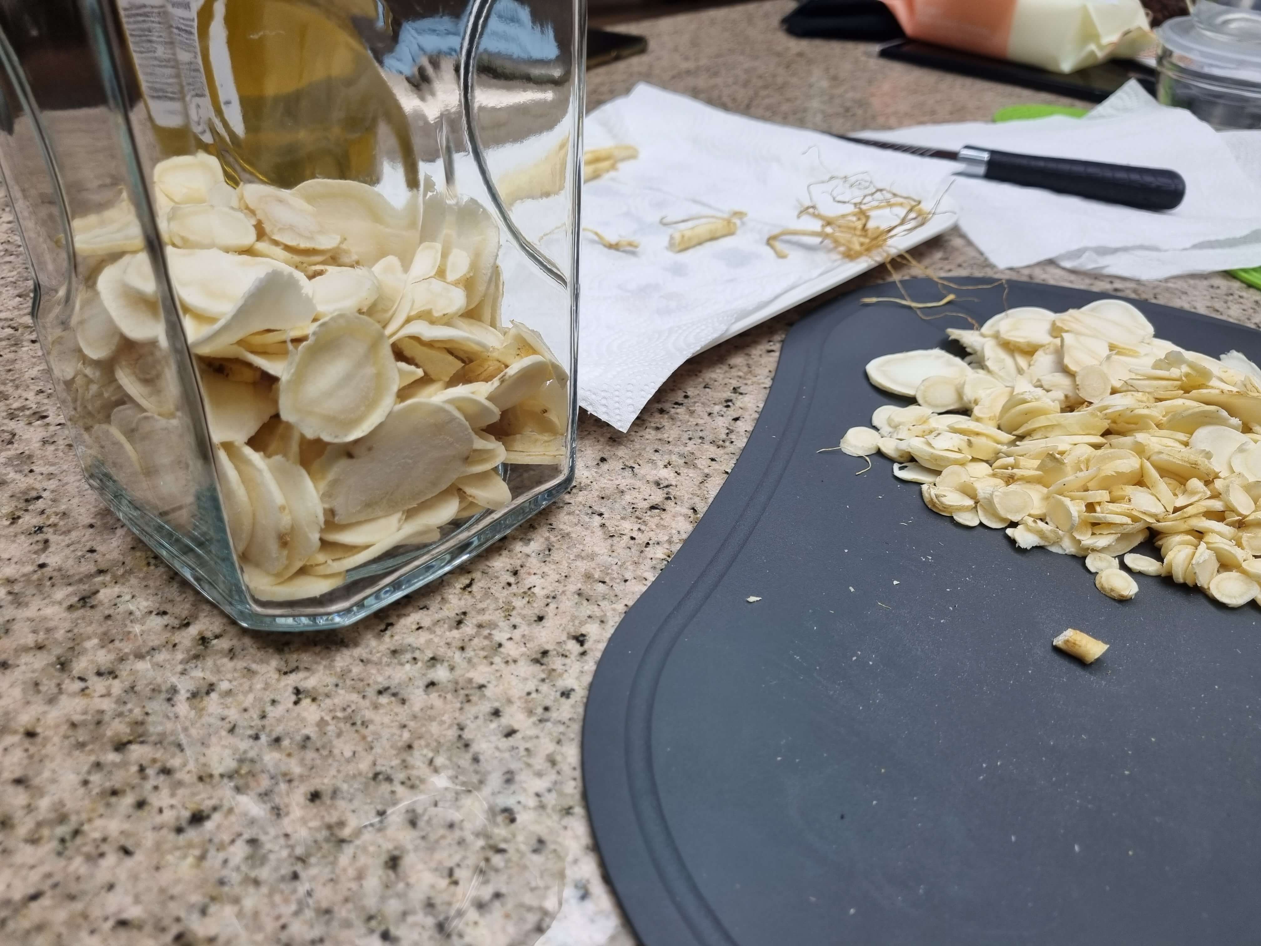 인삼 꿀절임 과정