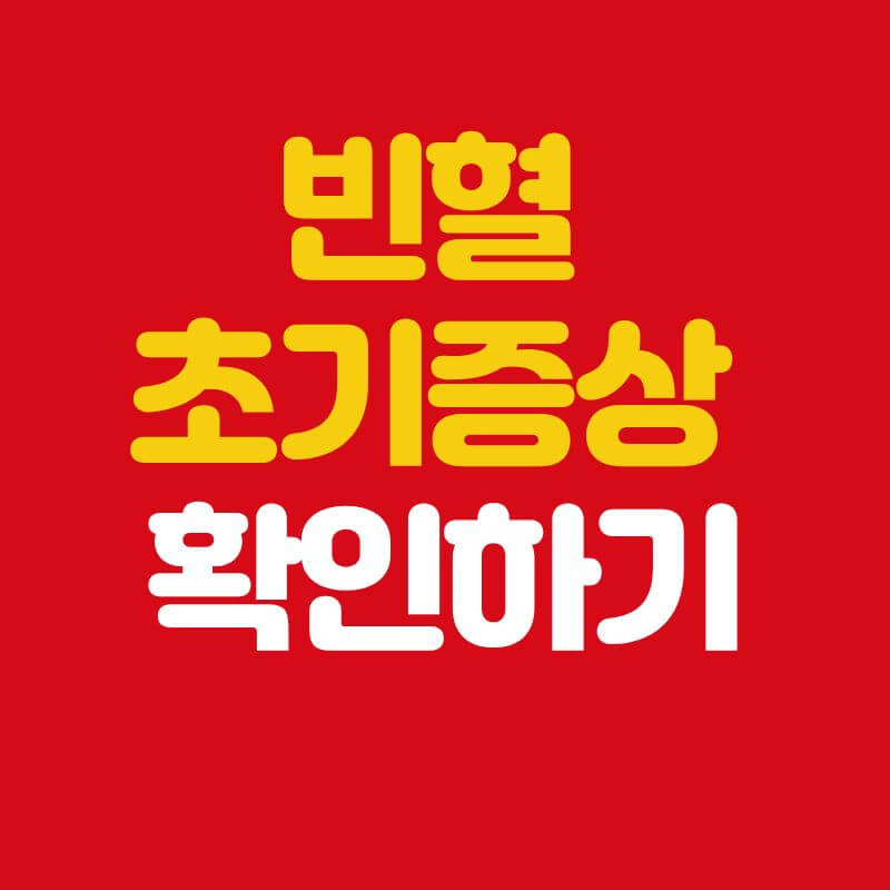 빈혈 증상 체크리스트｜가볍게 보면 위험한 초기 신호 총정리