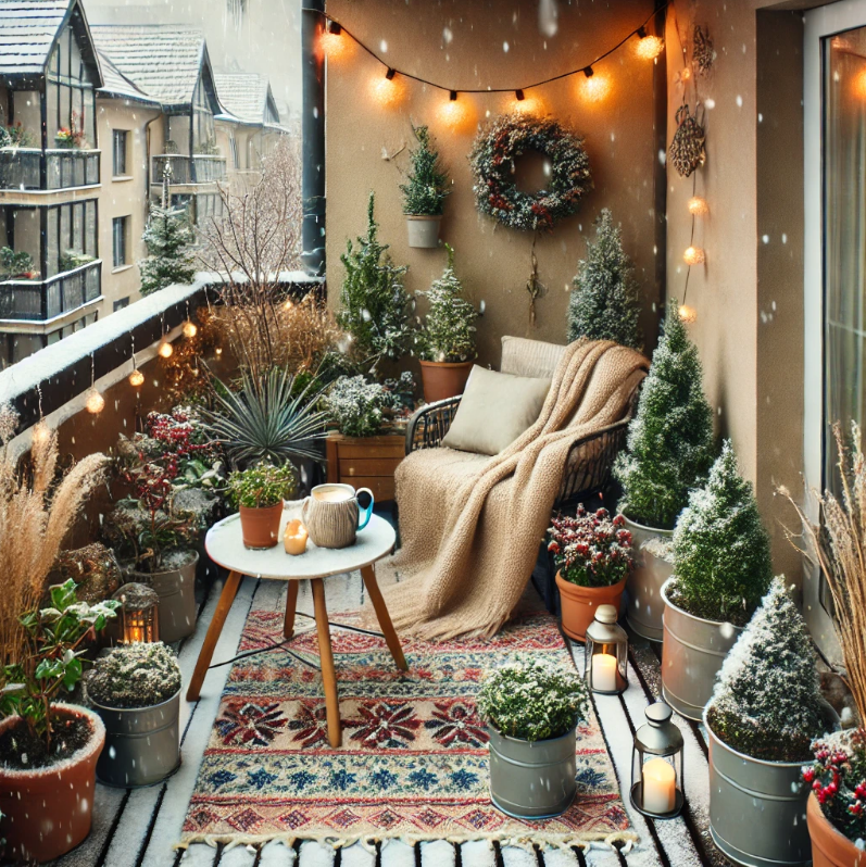 겨울철 베란다 식물 사진