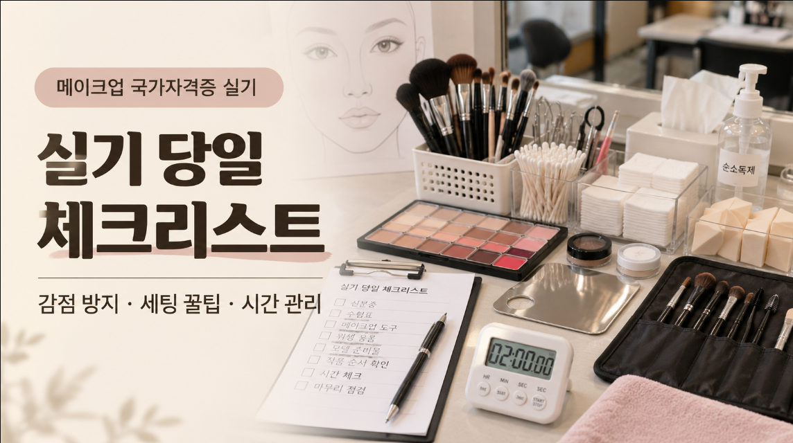 메이크업 국가자격증 실기 당일 체크리스트 사진