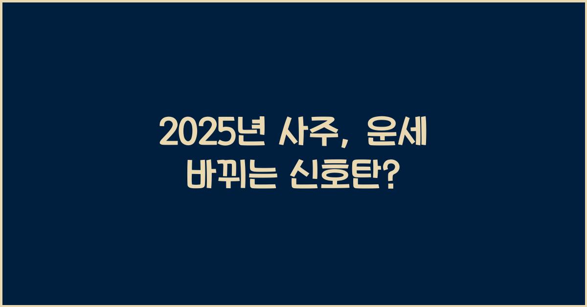 2025년 사주