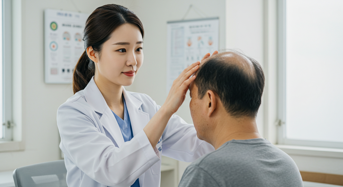 정수리 탈모 헤어스타일