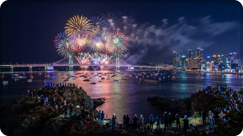 부산 불꽃축제 숨은 명당 AI 이미지
