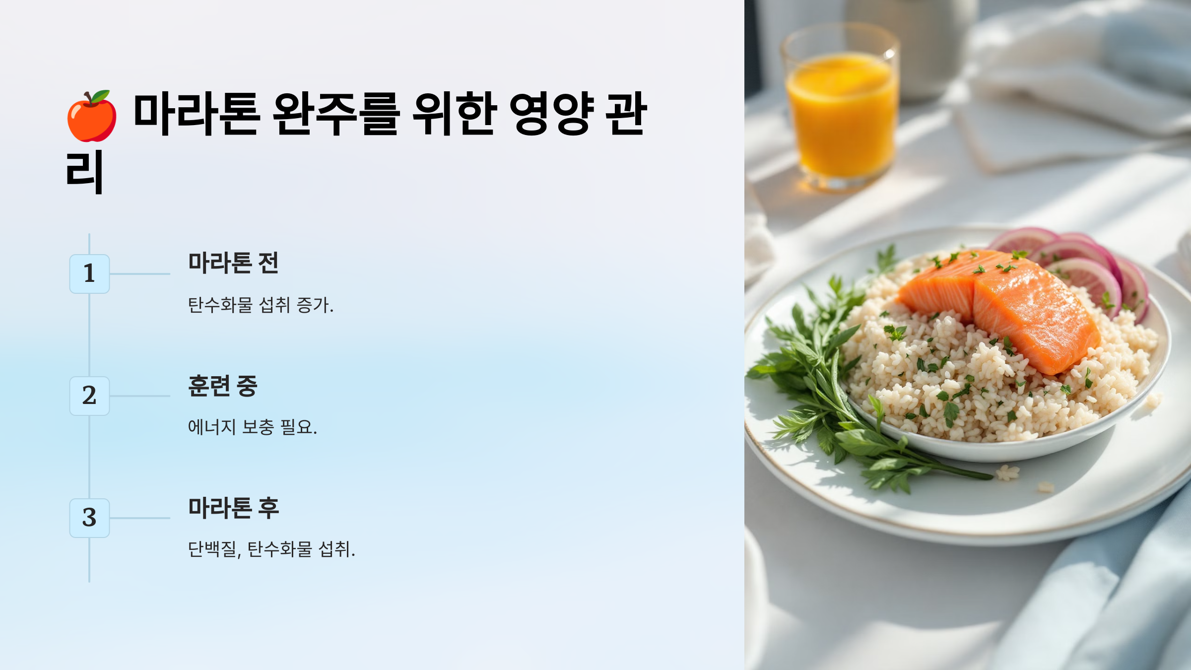 마라톤 완주를 위한 영양 관리