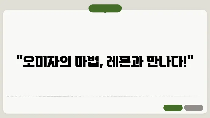 오미자 레몬청