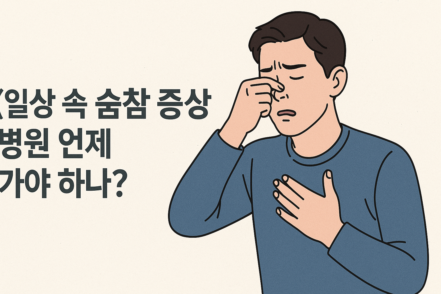 일상 속 숨참 증상, 병원 언제 가야 하나?