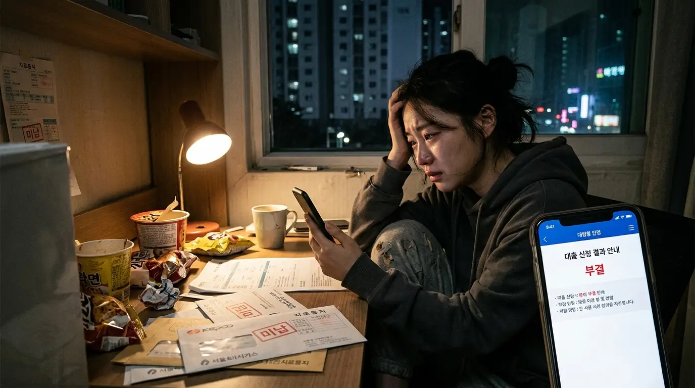 무직자-대출-거절-절망감-현실적-묘사