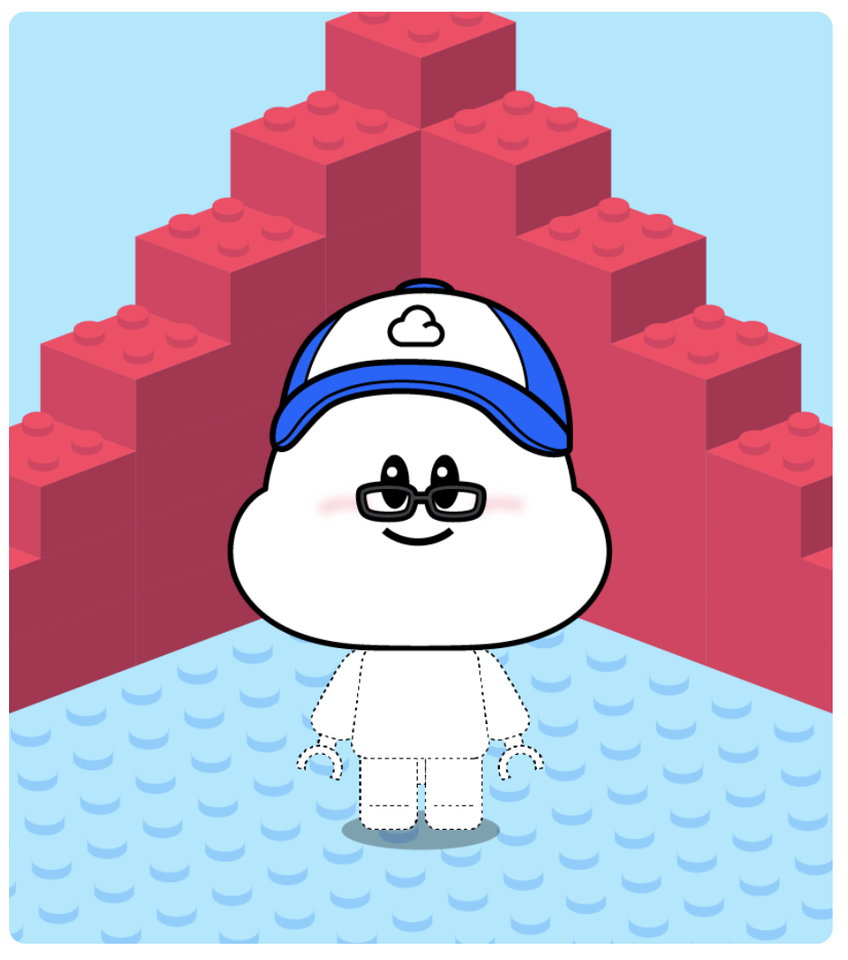 구름이가 모자와 안경을 쓰게됐다.