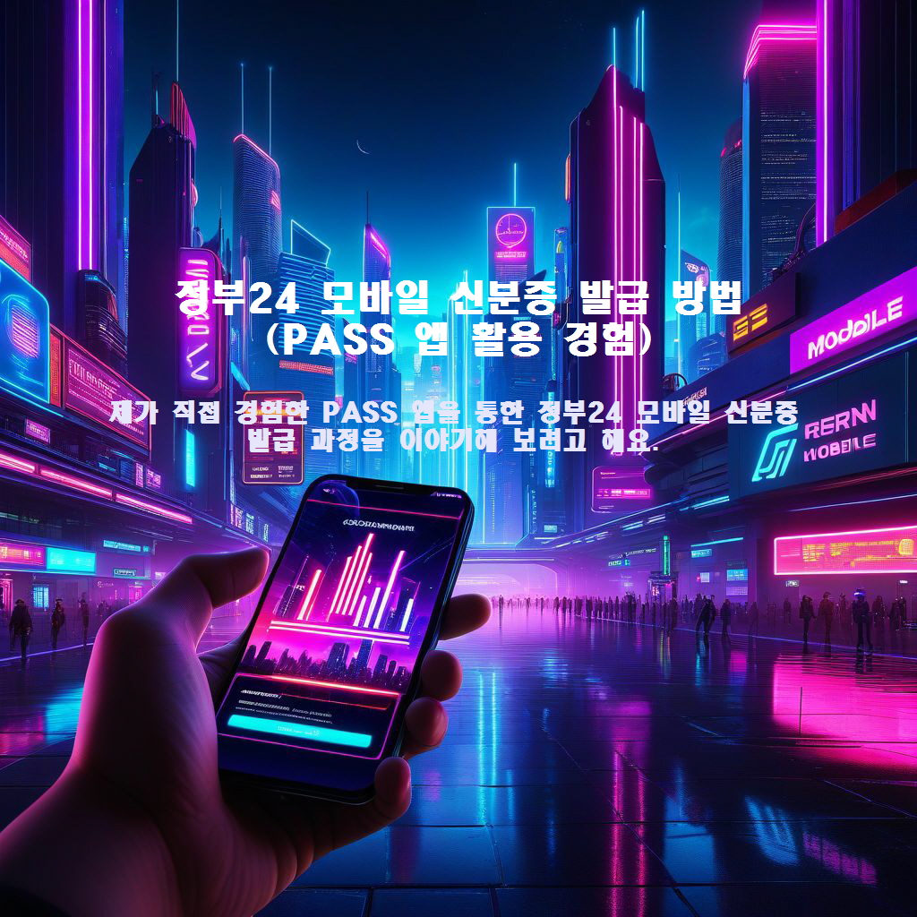 정부24 모바일 신분증 발급 방법 (PASS 앱 활용 경험)