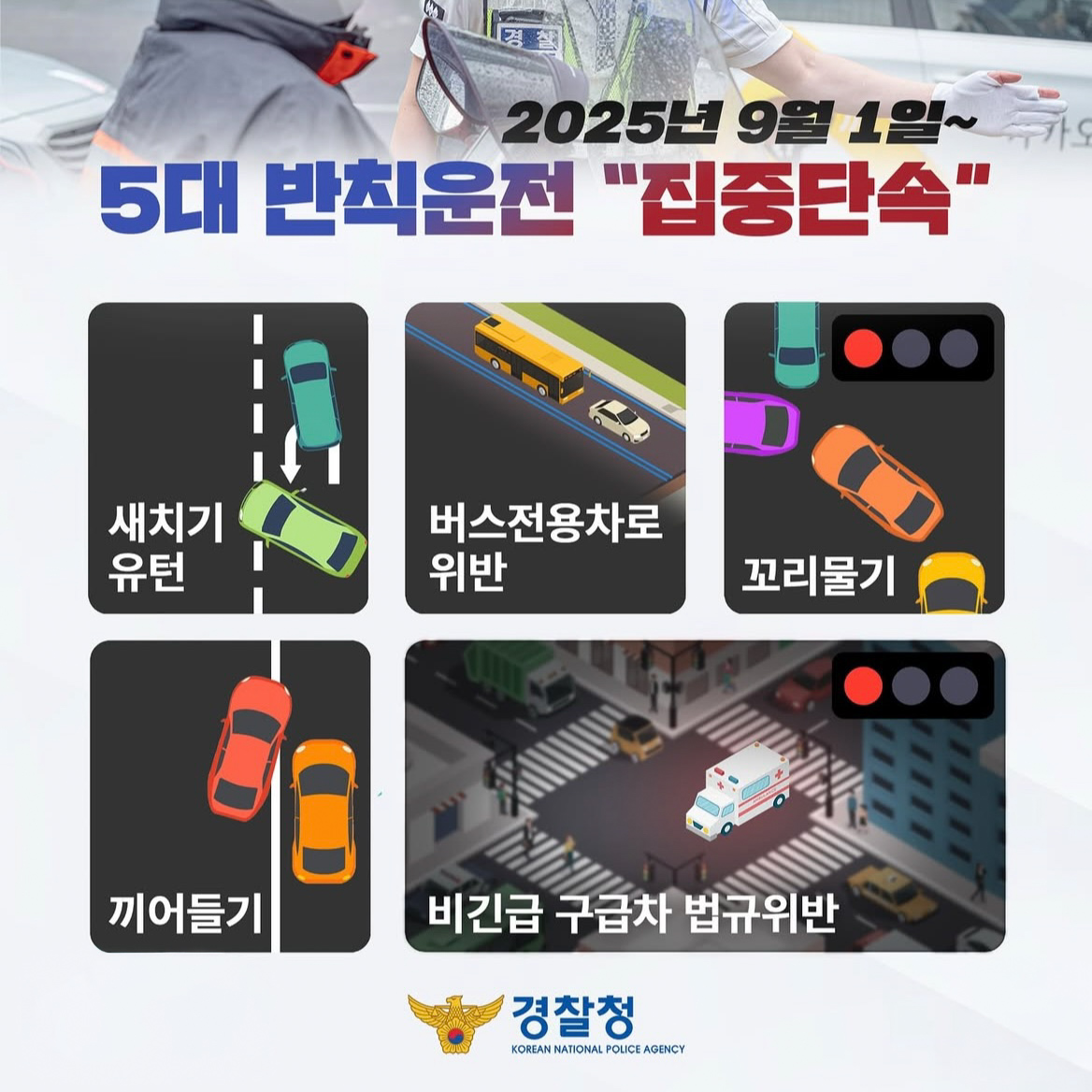 5대 반칙운전 집중단속