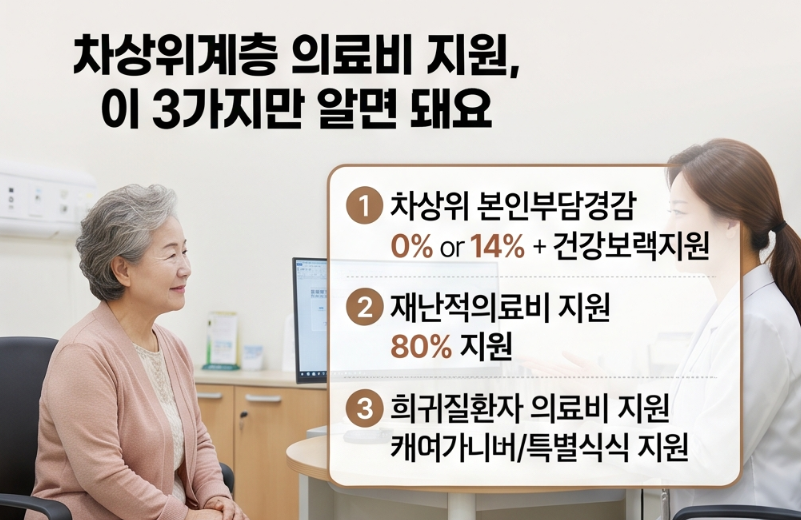 2026 차상위계층 의료비 지원, 입원비 면제에 보험료까지? (대상·신청)