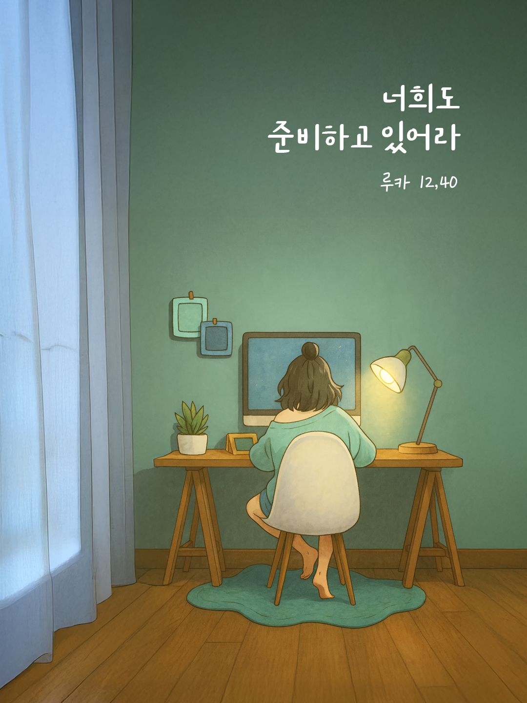 너희도 준비하고 있어라. (루카 12,40) by 피어나네 말씀카드 말씀이미지