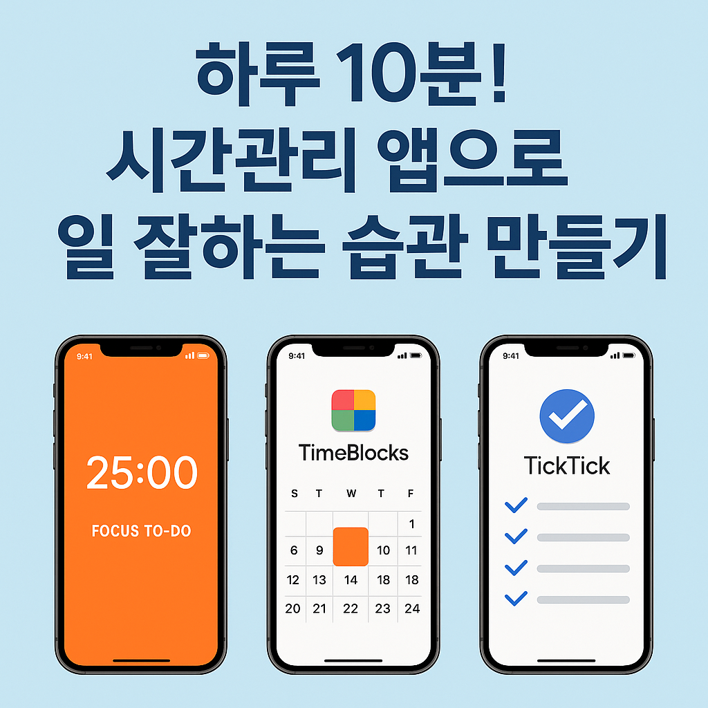 하루 10분! 시간관리 앱으로 일 잘하는 습관 만들기