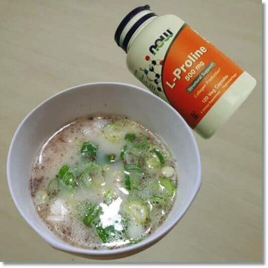 프롤린 많은 음식 뼈국물, 프롤린 보충제