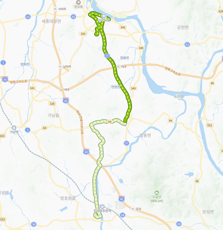 여주-이천-921번-버스-노선-지도