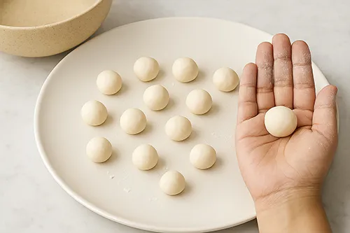 팥죽 새알 만들기