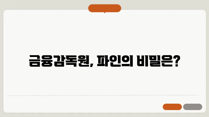 금융감독원 파인