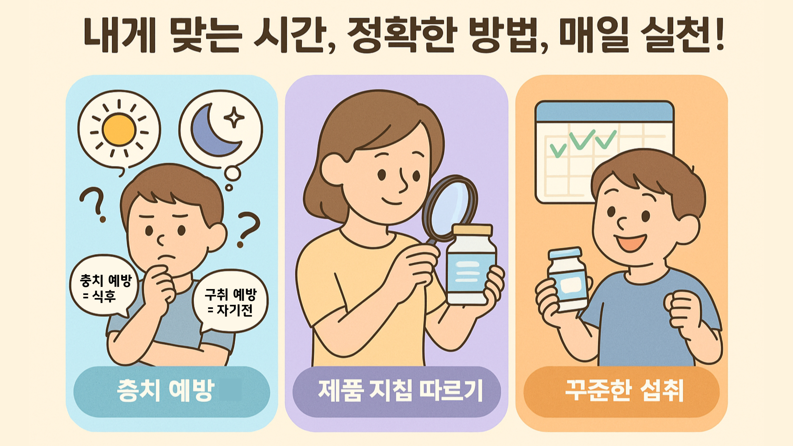 구강 유산균 권장 섭취 방법