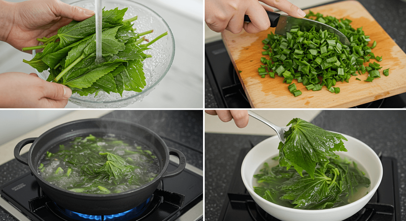 아욱국 아욱된장국 건새우와궁합 건강식 채소요리 집밥 레시피 국물요리 한식 요리법