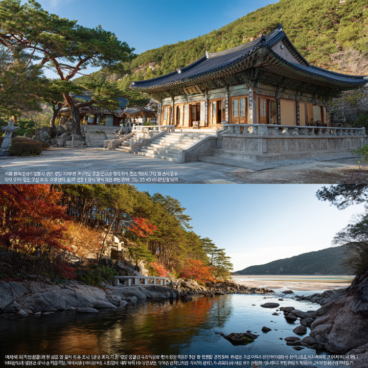 학업 성취를 기원하는 고즈넉한 경주 사찰의 풍경