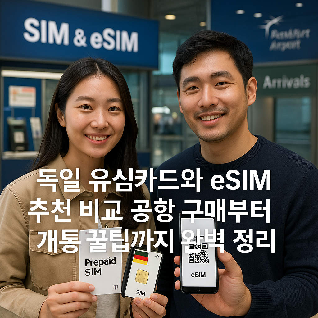 독일 유심카드와 eSIM 추천 비교 공항 구매부터 개통 꿀팁까지 완벽 정리