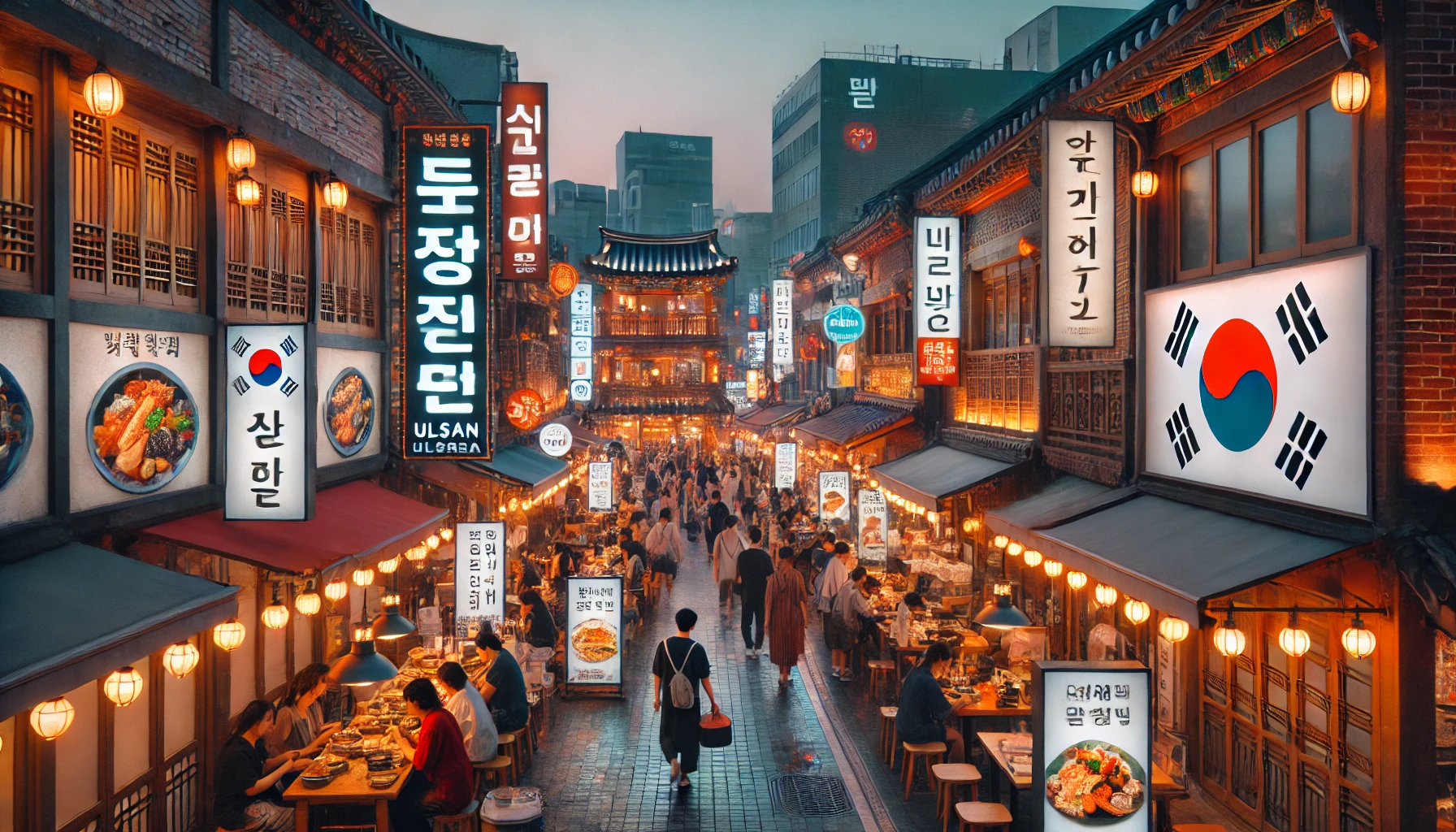 울산 맛집 거리 사진