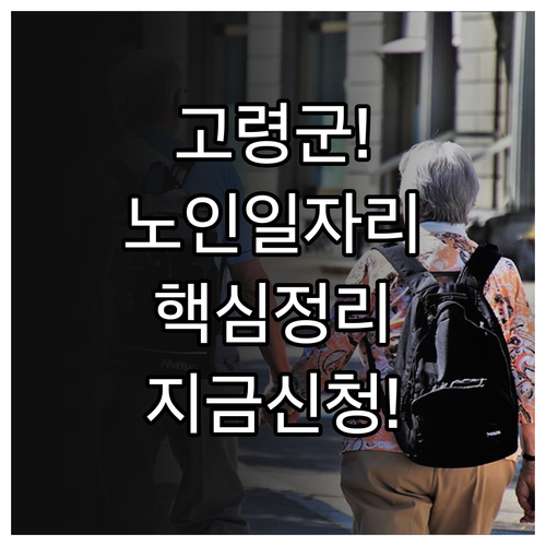 고령군 시니어클럽 공익형 시장형 사회..