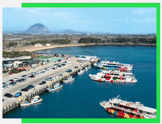 마라도 운진항 선착장 사진