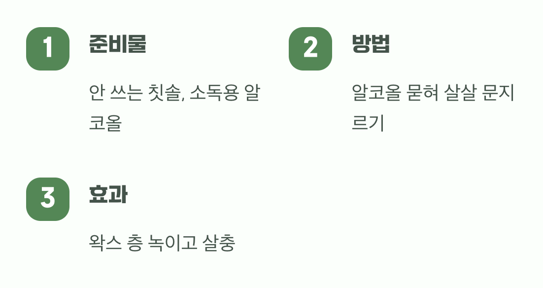 칫솔과 알코올, 끈질긴 깍지벌레 퇴치법