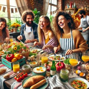 창의 주말 브런치: 친구들과 함께하는 요리 파티