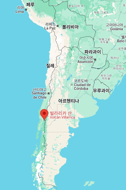 빌라리카 산의 위치를 알 수 있는 지도