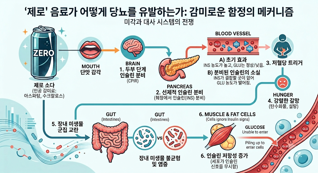 '제로' 음료가 어떻게 당뇨를 유발하는가