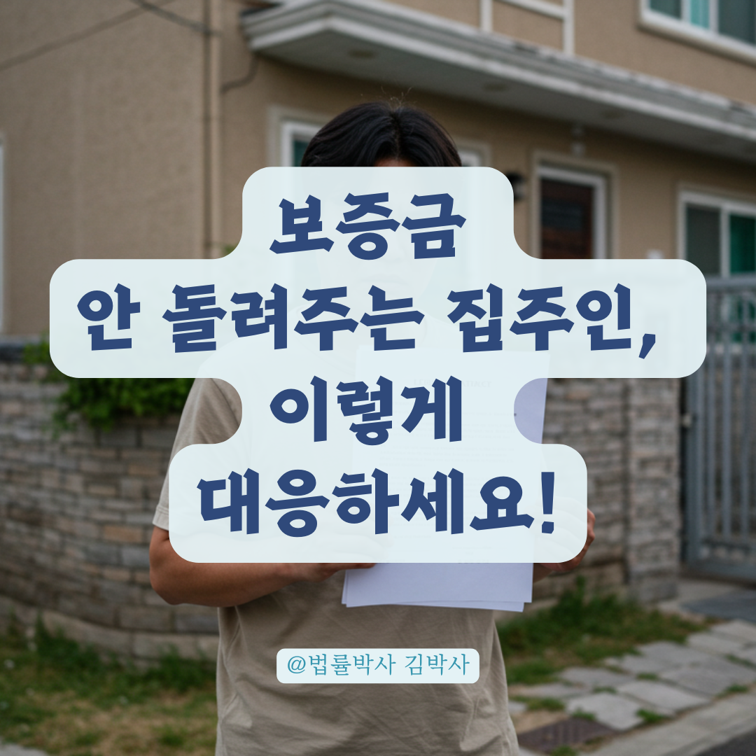 집 안 나가서 돈 없다? 전세보증금 반환 거부 시 법적 조치 이렇게 진행하세요.