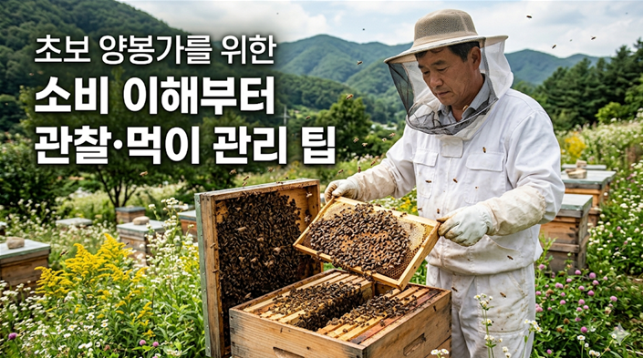 초보 양봉가를 위한 소비 이해부터 관찰&middot;먹이 관리 팁