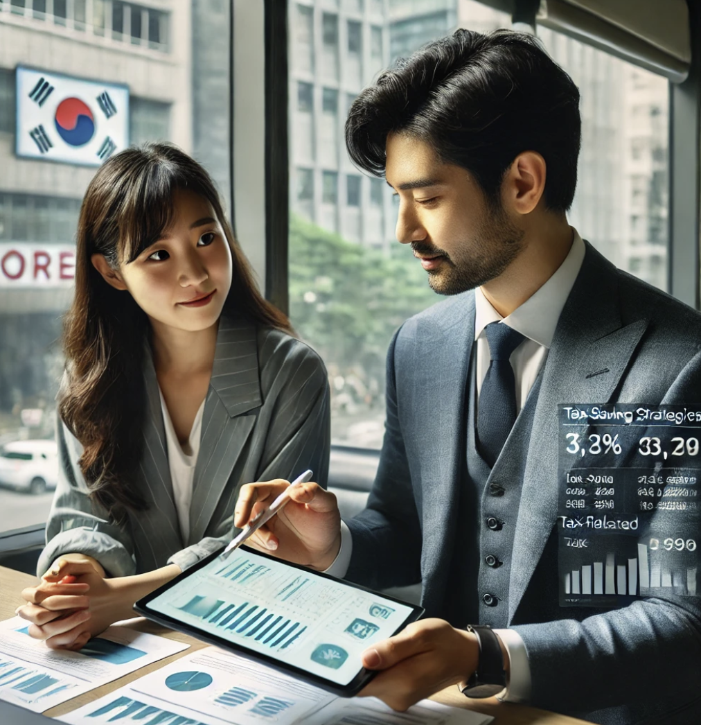 세금절약 전략을 상담하는 장면