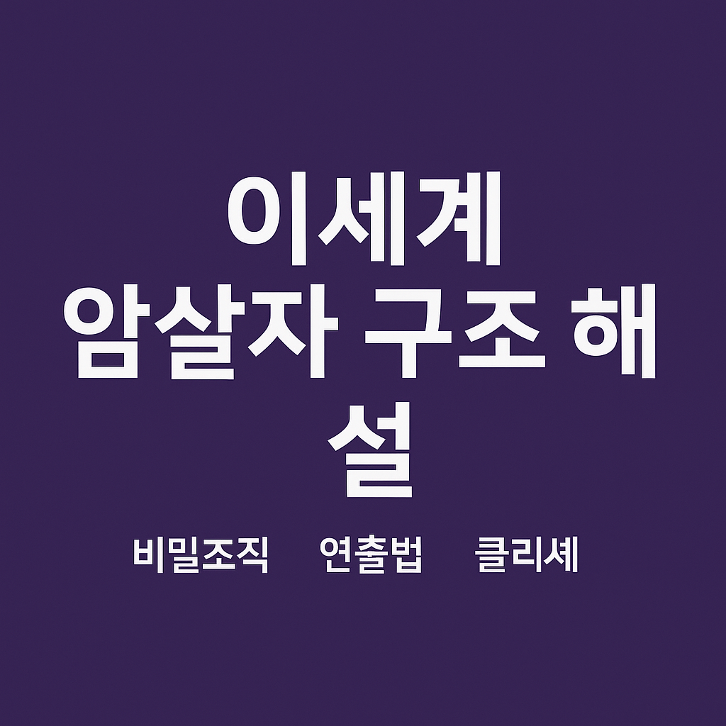 이세계 암살자 구조 해설 (비밀조직, 연출법, 클리셰)