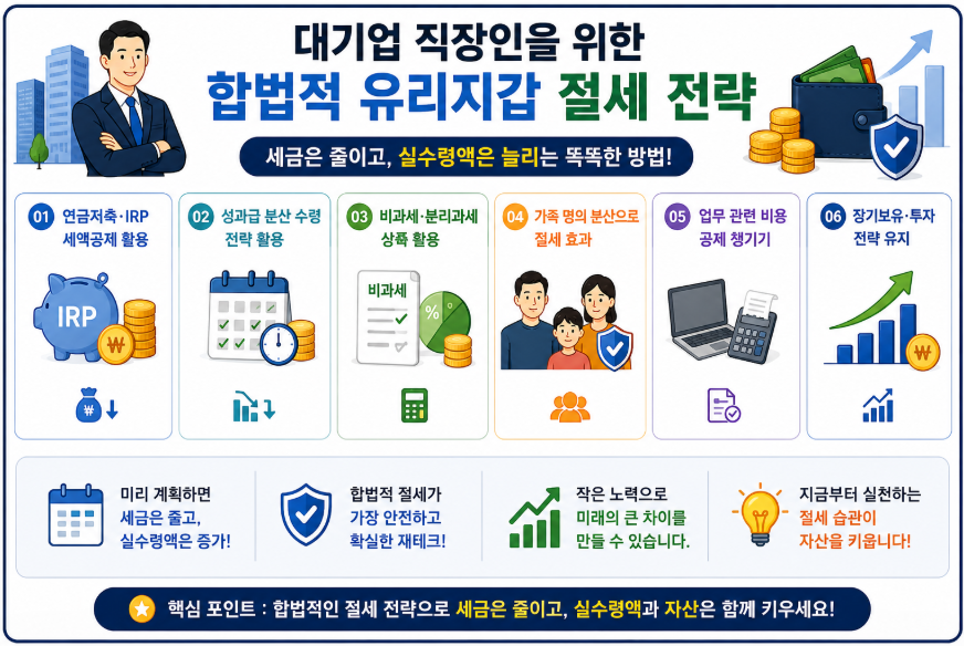 대기업 직장인을 위한 합법적 유리지갑 절세 전략