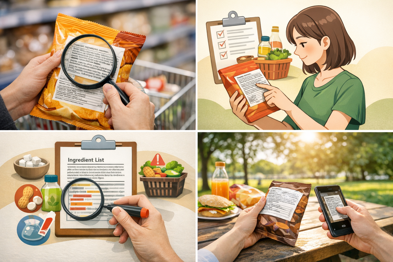 식품 원재료명 표시 확인 이미지