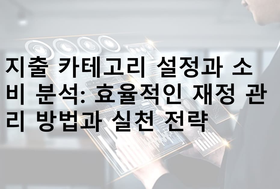 지출 카테고리 설정과 소비 분석 소개 이미지