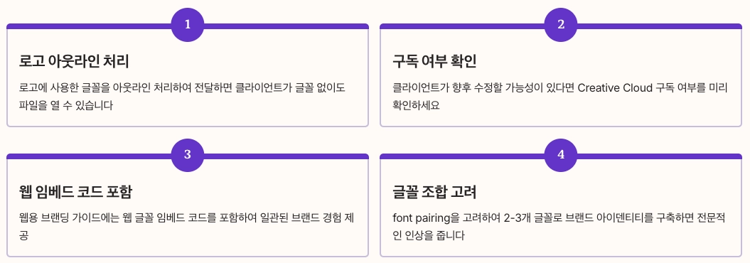Adobe Fonts 로고 및 브랜딩 작업 예시 정리