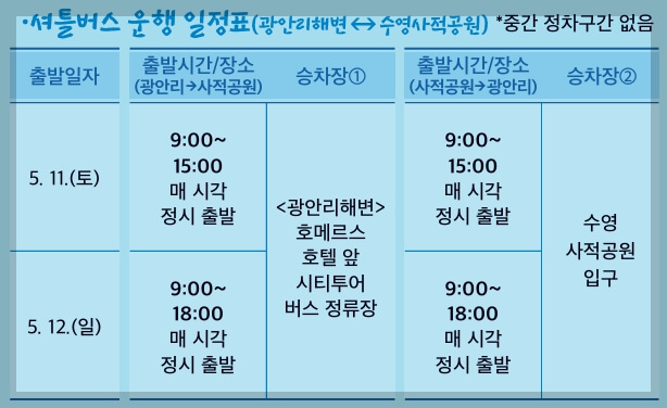 광안리어방축제 무료주차장 위치 일정과 셔틀버스 안내