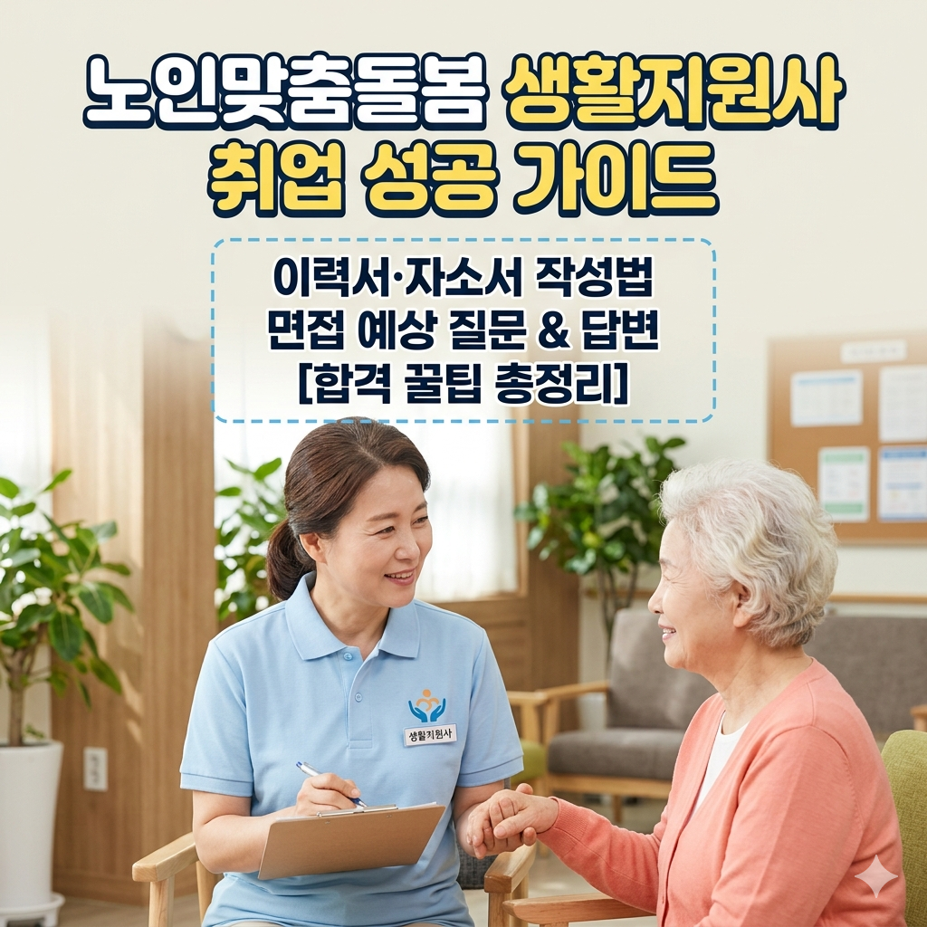 생활지원사 이력서 작성법 3가지와 면접 예상 질문